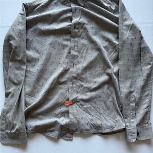 Ag Adriano Goldschmied Tan Button-Up Shirt with Studded Detail